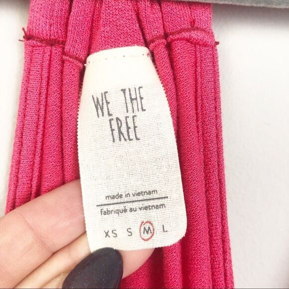FREE PEOPLE We the Free | Heat Wave Pink Peplum Top Women’s Size Medium - Picture 6 of 8